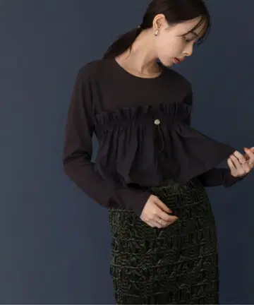 새상품 이번 시즌 Eimee Law 드로스트 뷔스티에 레이어드 상의