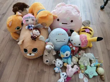 봉제 인형 세트 다양한 캐릭터 보관 케이스 포함