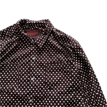 AL'S ATTIRE/셔츠/L/도트/브라운/별주/알즈아타이아