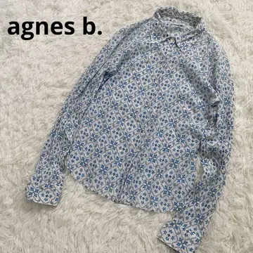 빈티지 애니에스베 agnes b. 셔츠 블라우스 주름 가공