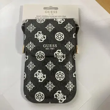 GUESS 스마트폰 숄더백 블랙