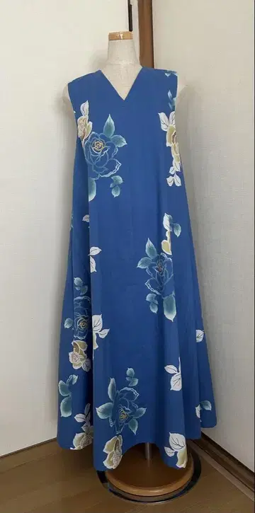 유카타 리메이크 롱 플레어 원피스 핸드메이드 기장 약 124cm