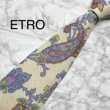 ETRO 에트로 넥타이 페이즐리 썸머 넥타이 수트 셔츠 커프스