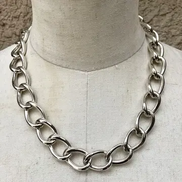SILVER925 BIG MANTEL NECKLACE/실버/목걸이