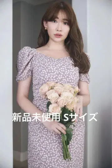 체리 패턴 캐시-코어 원피스 S