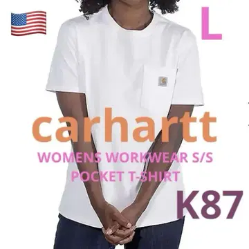 칼하트 WOMENS S/S 포켓 티셔츠 칼하트 화이트