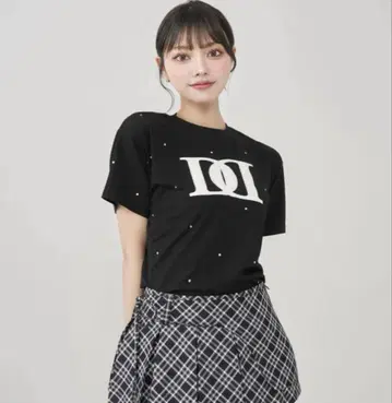 darich 다리치 퀼팅 아플리케 비쥬 티셔츠