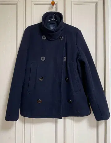 GAP 네이비 더블 브레스트 코트