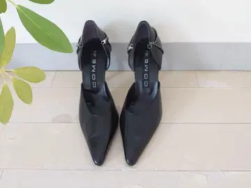 COMEX 블랙 하이힐 스틸레토 24cm
