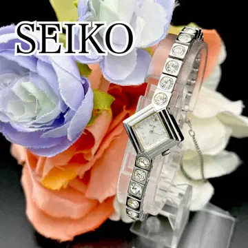 초레어 작동 손목시계 SEIKO 세이코 드레스 스톤 새상품 배터리 E06