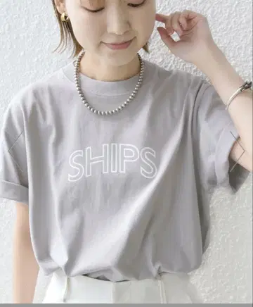 SHIPS 그레이 티셔츠 M 사이즈