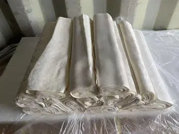 순수 실크 화이트 원단 자투리 대량 묶음 자투리 기모노 폭 40cm