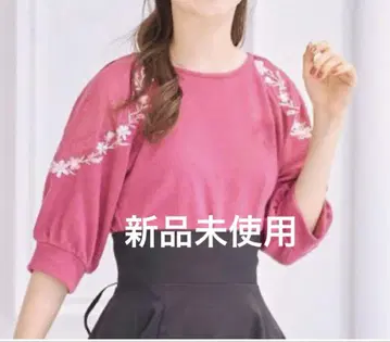 자수 레이스 티셔츠