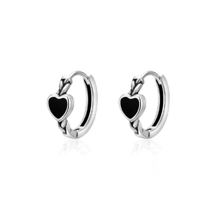 heart pot earring(silver925)