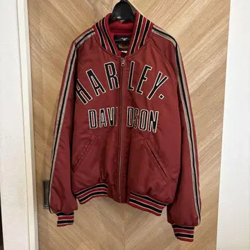 HARLEY-DAVIDSON 버건디 바시티 자켓 L 사이즈 바이크