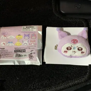 치이카와 산리오 헤어 클립 콜라보 한정판 모몽가 쿠로미