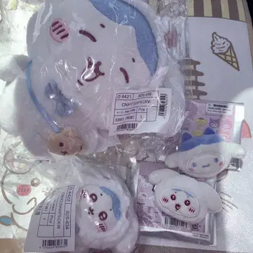 치이카와 (먼작귀) 산리오 캐릭터즈 하치와레 시나몬 봉제 인형 마스코트