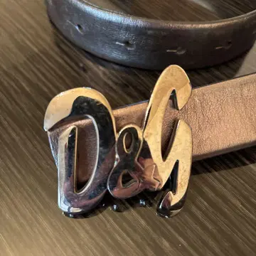 D&G 브라운 가죽 벨트