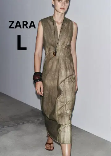 ZARA 자라 타이다이 라미 혼방 원피스