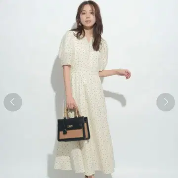 택 포함 새상품 JUSGLITTY 퍼프 슬리브 원피스 1