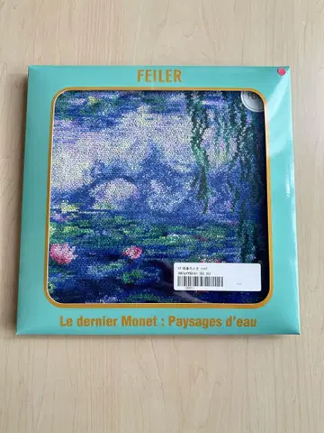 모네 전  수련의 시기  FEILER (페이러)  손수건  테두리  핑크