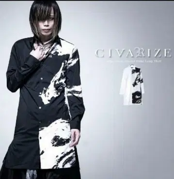 CIVARIZE 마블 프린트 롱 셔츠 46