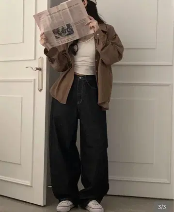 와이드 데님 팬츠