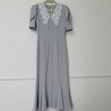 snidel 자수 화이트 칼라 머메이드 원피스