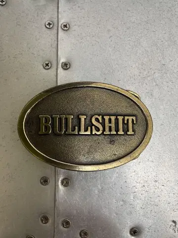 1982 빈티지 BULLSHIT 버클 클로즈 보야 하루미치 착용 모델
