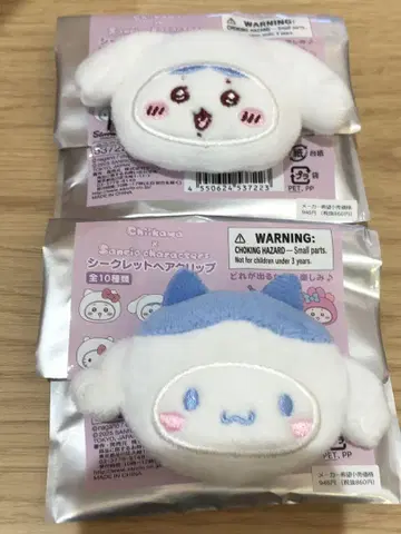 치이카와 산리오 시크릿 헤어 클립 하치와레 시나몬