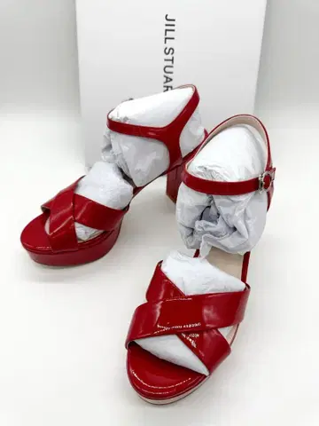 새상품 질스튜어트 스트랩 샌들 레드 23cm