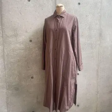 YAECA 브라운 셔츠 원피스