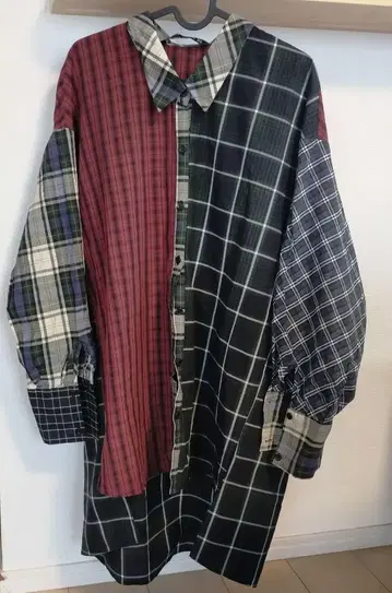 ZARA 자라 체크 무늬 오버 사이즈 셔츠 원피스 빅 실루엣