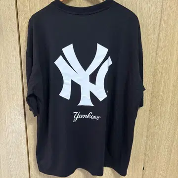 3L 새상품 Yankees 블랙 티셔츠 MLB 자수 NY 양키스