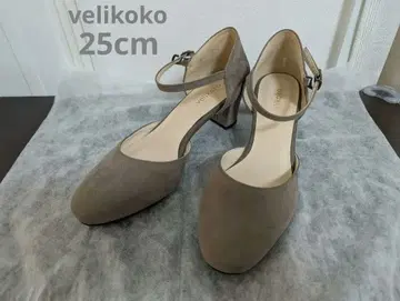앵클 스트랩 와이드 힐 약 5cm 사이즈 25cm