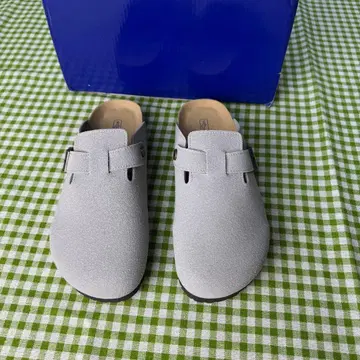 BIRKENSTOCK BOSTON 그레이 통굽 백리스 샌들 새상품급