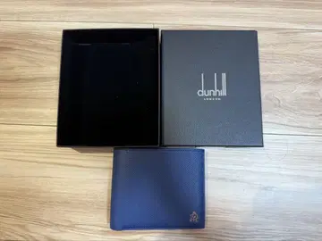 던힐 두겹 지갑 네이비 버건디