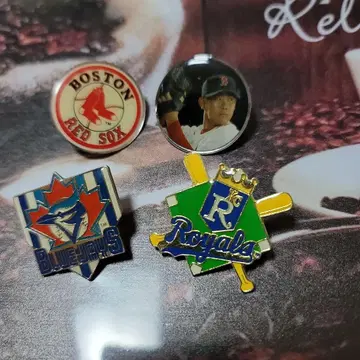 MLB 야구 핀 배지 4개 세트