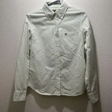 RRL 연한 녹색 스트라이프 긴팔 셔츠