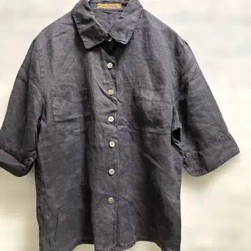 MACPHEE 맥피 반팔 셔츠 린넨 100% 사이즈 M 숏 기장