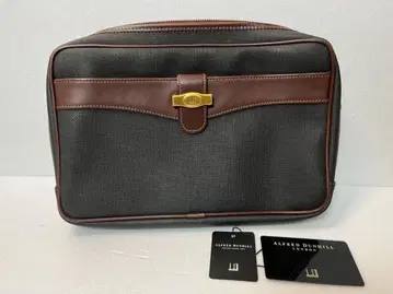 레트로 던힐 dunhill 백 체크 무늬 로고 엠보 Italy제