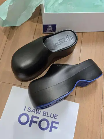 새상품 OFOF 1F MATT BLACK 사보 샌들 통굽