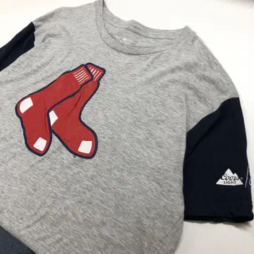 MLB 베이스볼 티셔츠 레드삭스 그레이 남성용 L