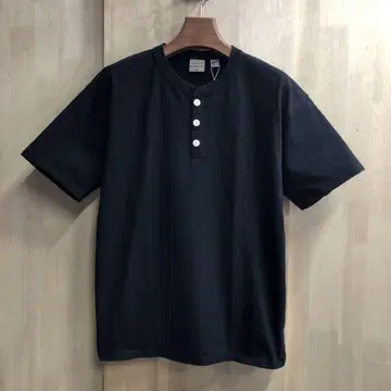 GOODWEAR 굿웨어 헨리넥 티셔츠 두꺼운 원단 반팔 블랙 M