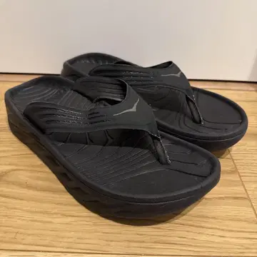 HOKA 호카 리커버리 플립 블랙 샌들 M8