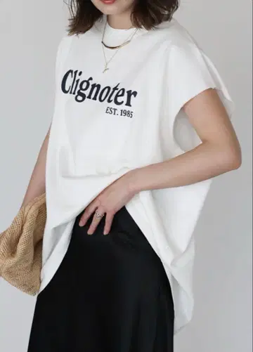 Clignoter 슬리브리스 티셔츠 화이트 새상품