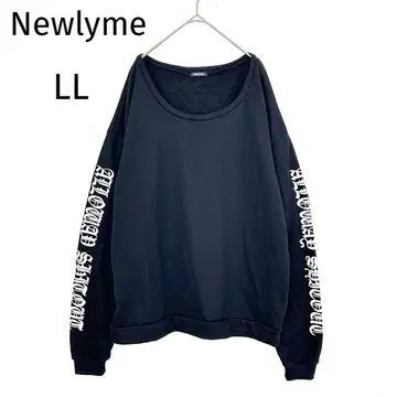 Newlyme 트레이닝복 맨투맨 풀오버 오버 사이즈 파일 안감