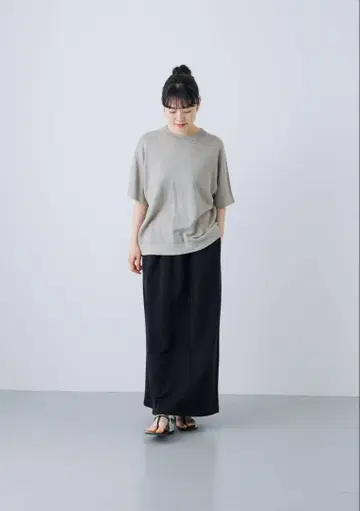 카구레 드라이 코튼 스트레이트 스커트 택 포함 새상품 이번 시즌