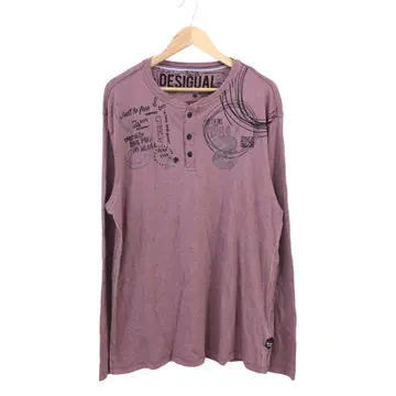 H811-76 Desigual 데시구알 긴팔 헨리넥 상의