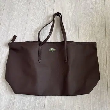 Lacoste 브라운 토트백 pvc 가죽 비즈니스
